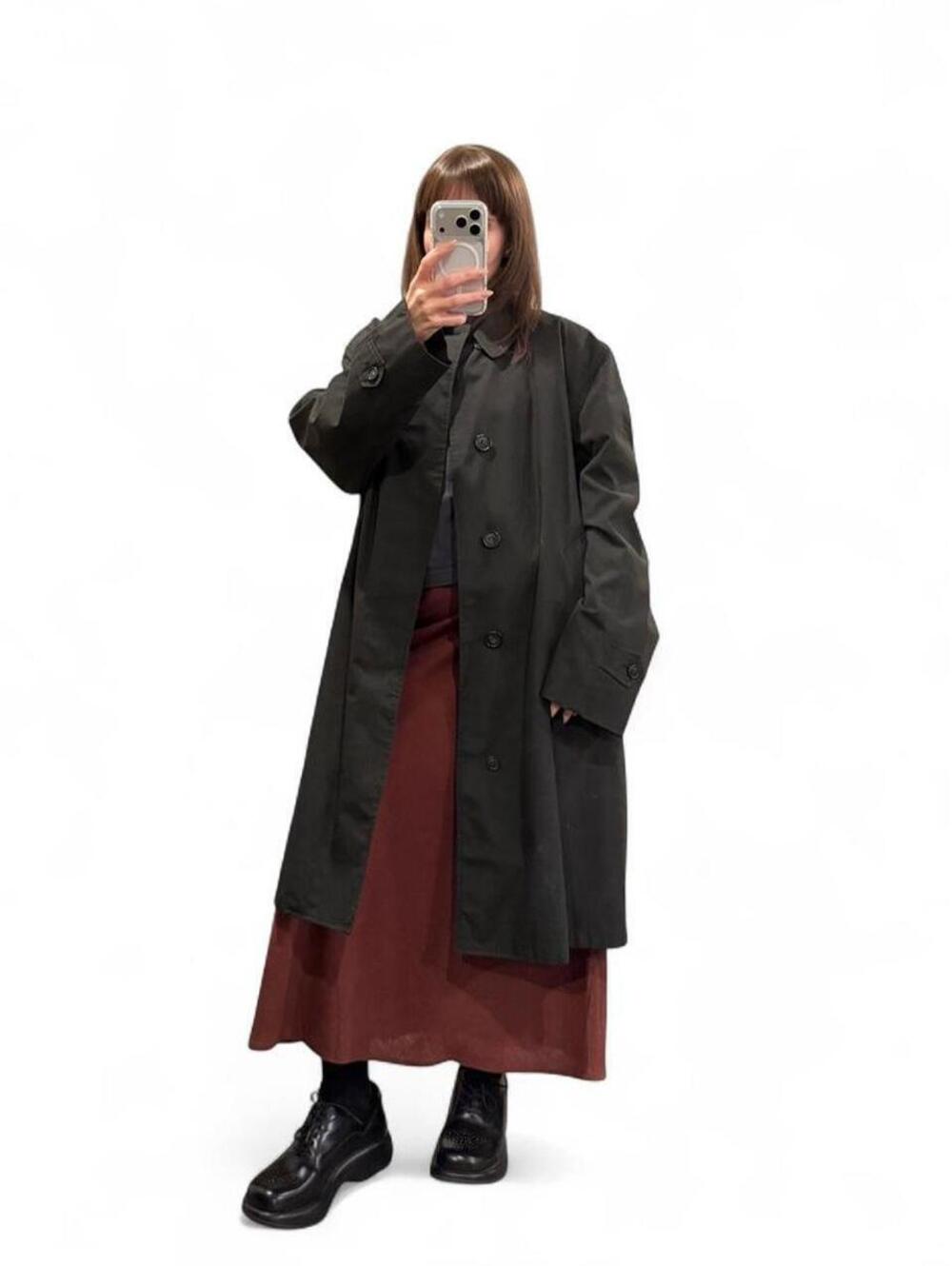 Vintage 60s 70s Towncraft Black Trench Coat